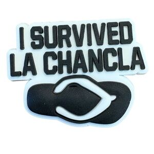 I Survived La Chancla Croc Charm